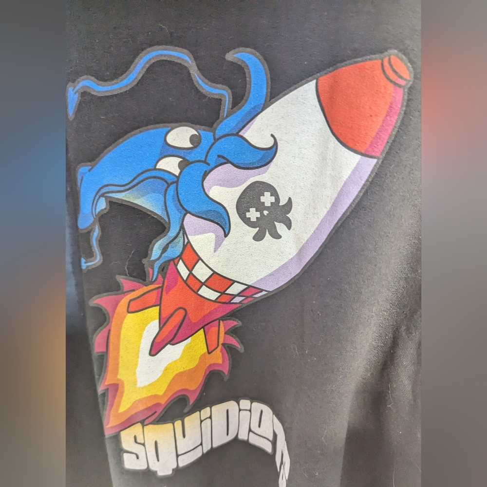 Squidiots Hanes Zip Up Hoodie, Size XL, Black w/Squidiots Logo - Picture 4 of 7